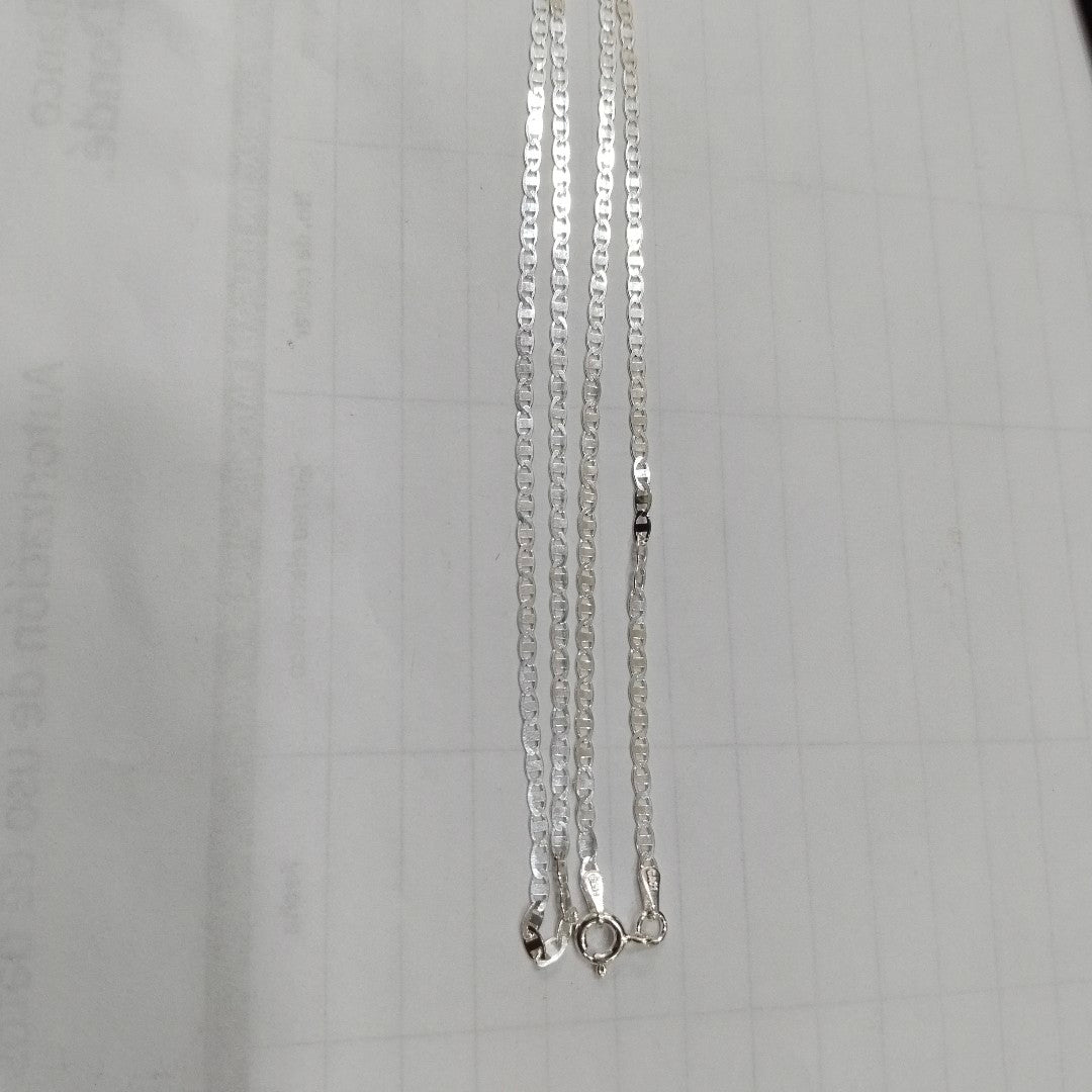 CADENA TEJIDO ESPEJO PLATA .925 55 CM 3.8 GR (NUEVO)