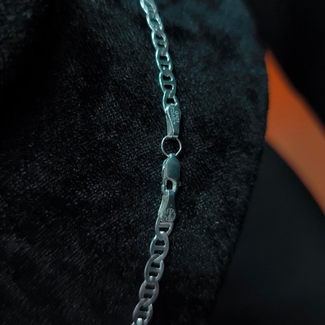 CADENA TEJIDO GUCHI PLATA .925 55 CM 11.6 GR (NUEVO)