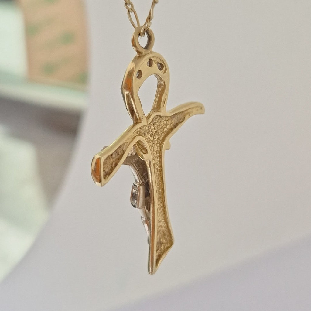 CRUCIFIJO ORO,RODIADO 14 K 6,10 GRMS (SEMINUEVO)