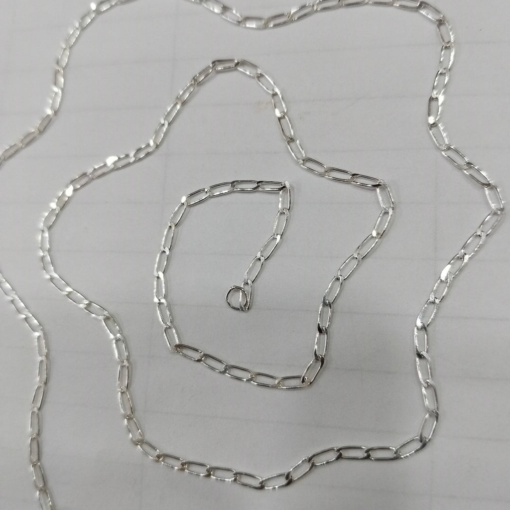 CADENA TEJIDO ESLABONES PLATA .925 55 CM 2.8 GR (NUEVO)