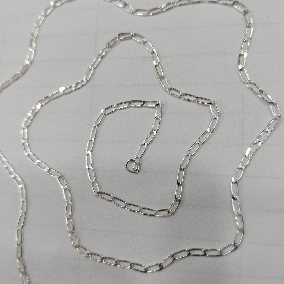 CADENA TEJIDO ESLABONES PLATA .925 55 CM 2.8 GR (NUEVO)
