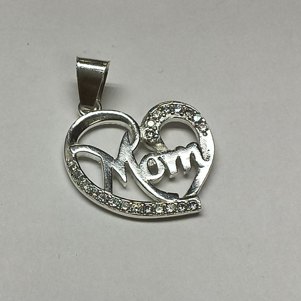 DIJE CORAZON C/CIRCONIAS PLATA .925 3.1 GR (NUEVO)