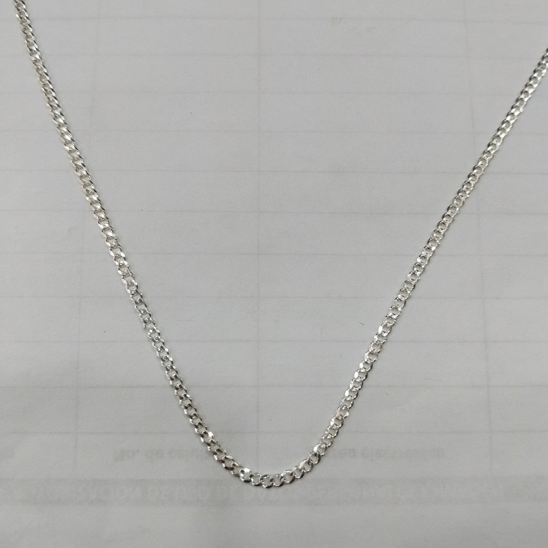 CADENA TEJIDO BARBADO PLATA .925 60 CM 5.6 GR (NUEVO)