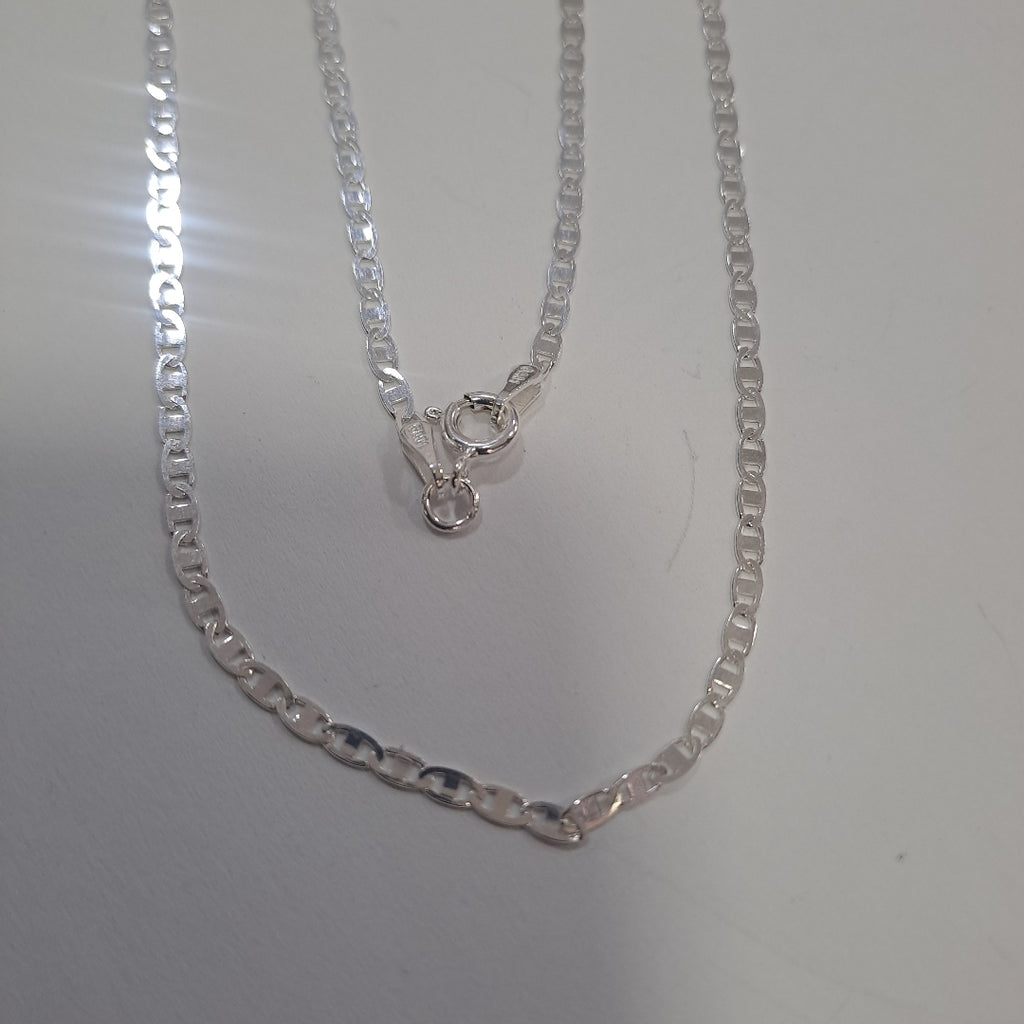 CADENA TEJIDO ESPEJO PLATA .925 60 CM 4.2 GR (NUEVO)