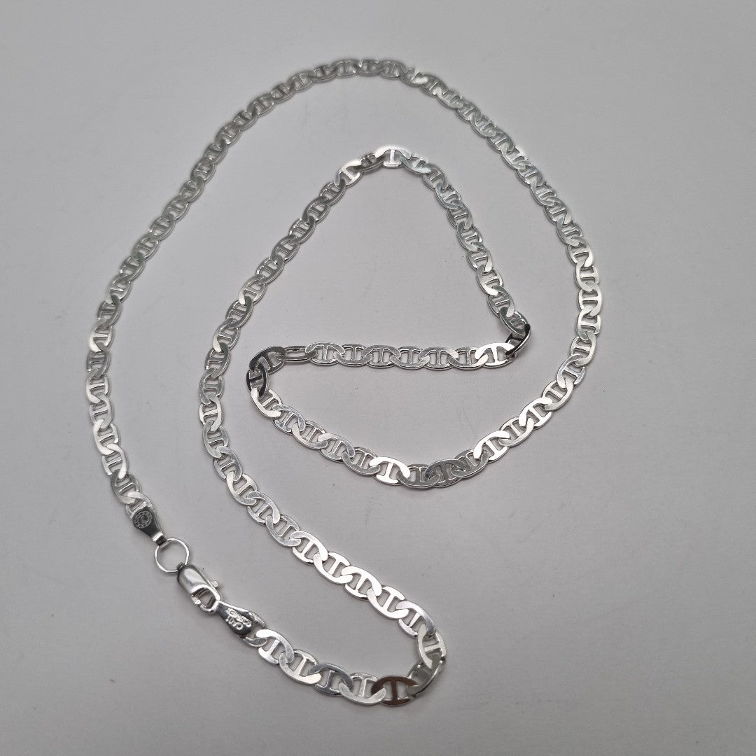 CADENA TEJIDO GUCHI PLATA .925 55 CM 13.2 GR (NUEVO)