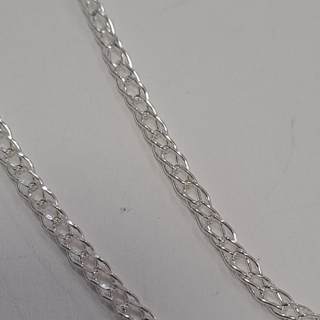 CADENA TEJIDO ESLABONES PLATA .925 50 CM 3.6 GR (NUEVO)