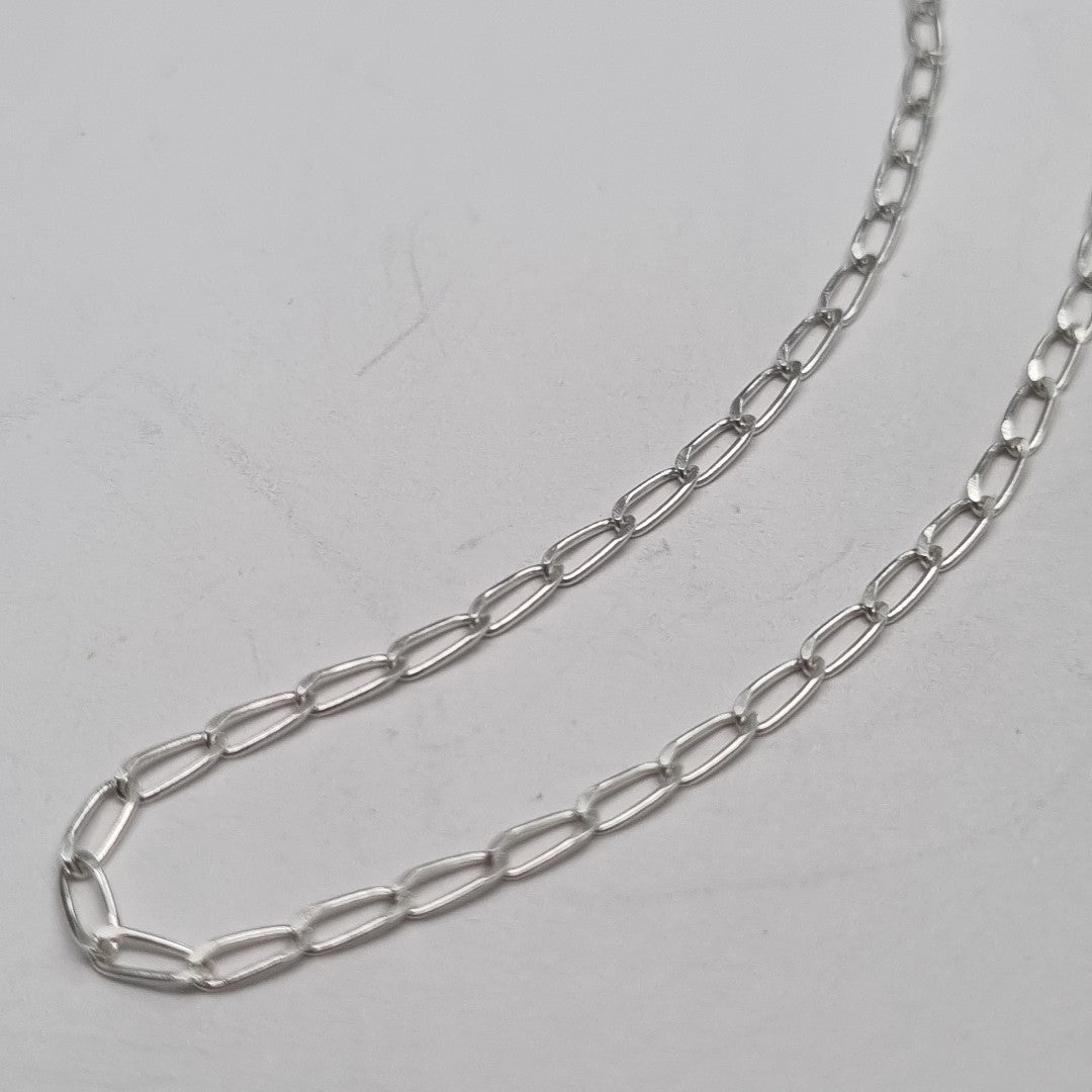 CADENA TEJIDO ESLABONES PLATA .925 55 CM 2.9 GR (NUEVO)