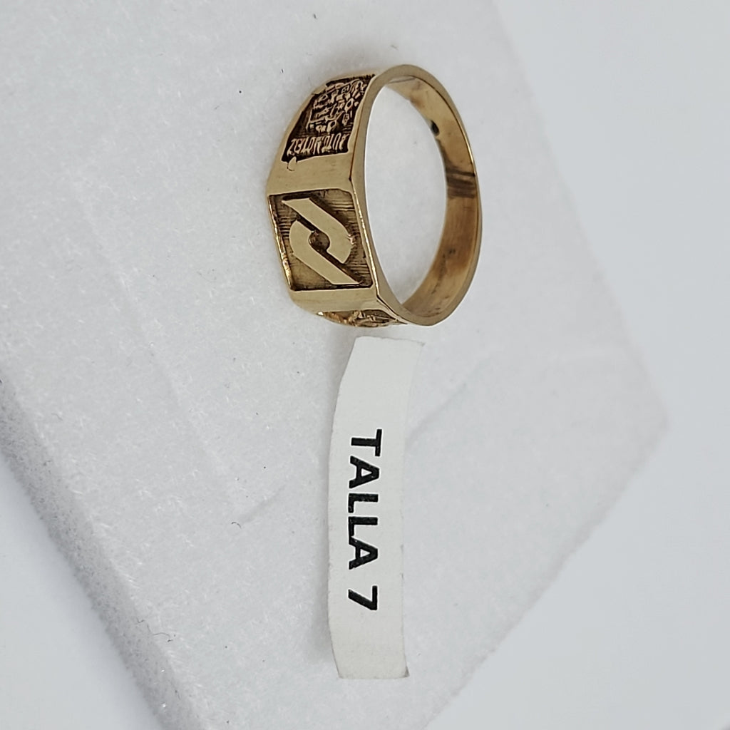 ANILLO DE GRADUACIÓN ORO 10 K 3.1 GRMS (SEMINUEVO)