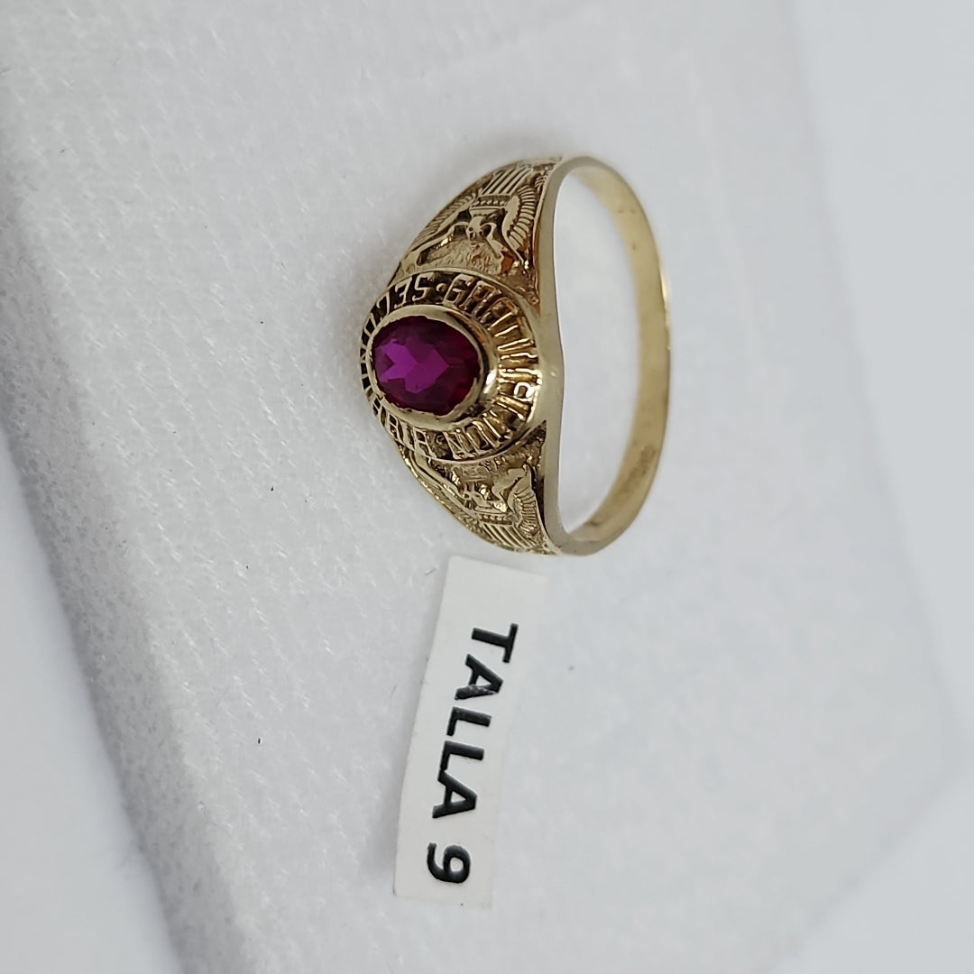ANILLO DE GRADUACIÓN ORO 10 K 2,60 GRMS (SEMINUEVO)