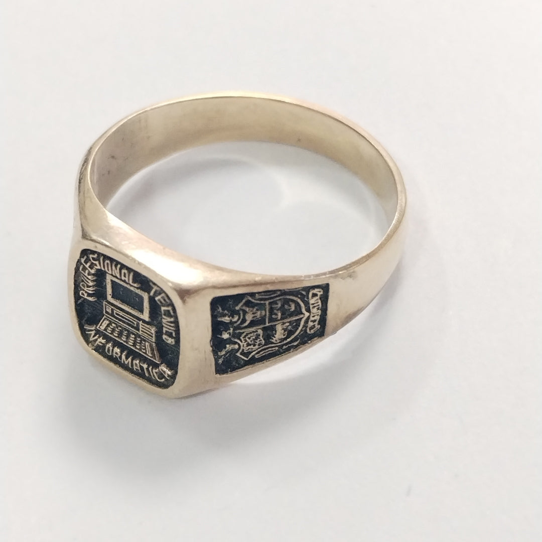 ANILLO DE GRADUACIÓN ORO 8 K 6 GRMS (SEMINUEVO)