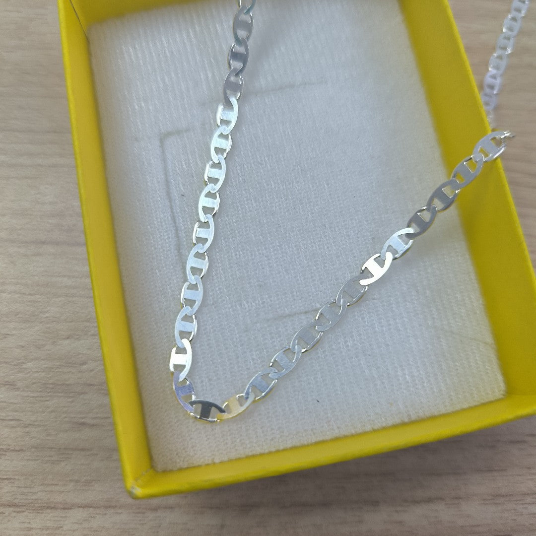 CADENA TEJIDO GUCHI PLATA .925 60 CM 9.2 GR (NUEVO)