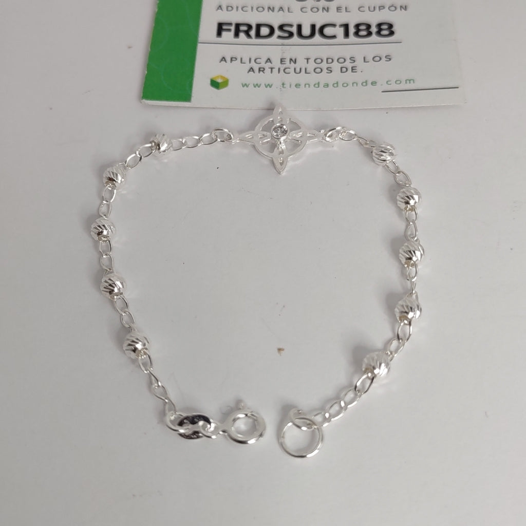 PULSERA TEJIDO ESPECIAL PLATA .925 18 CM 2.8 GR (NUEVO)