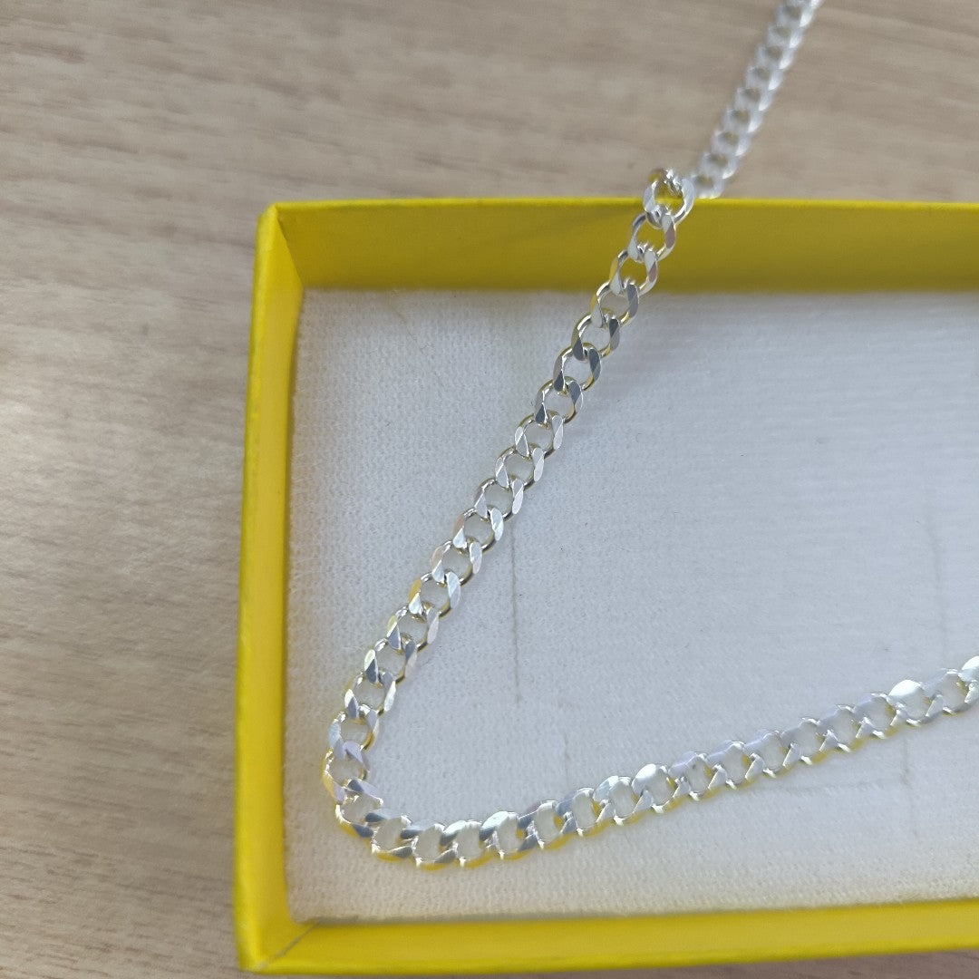 CADENA TEJIDO BARBADO PLATA .925 55 CM 12.9 GR (NUEVO)