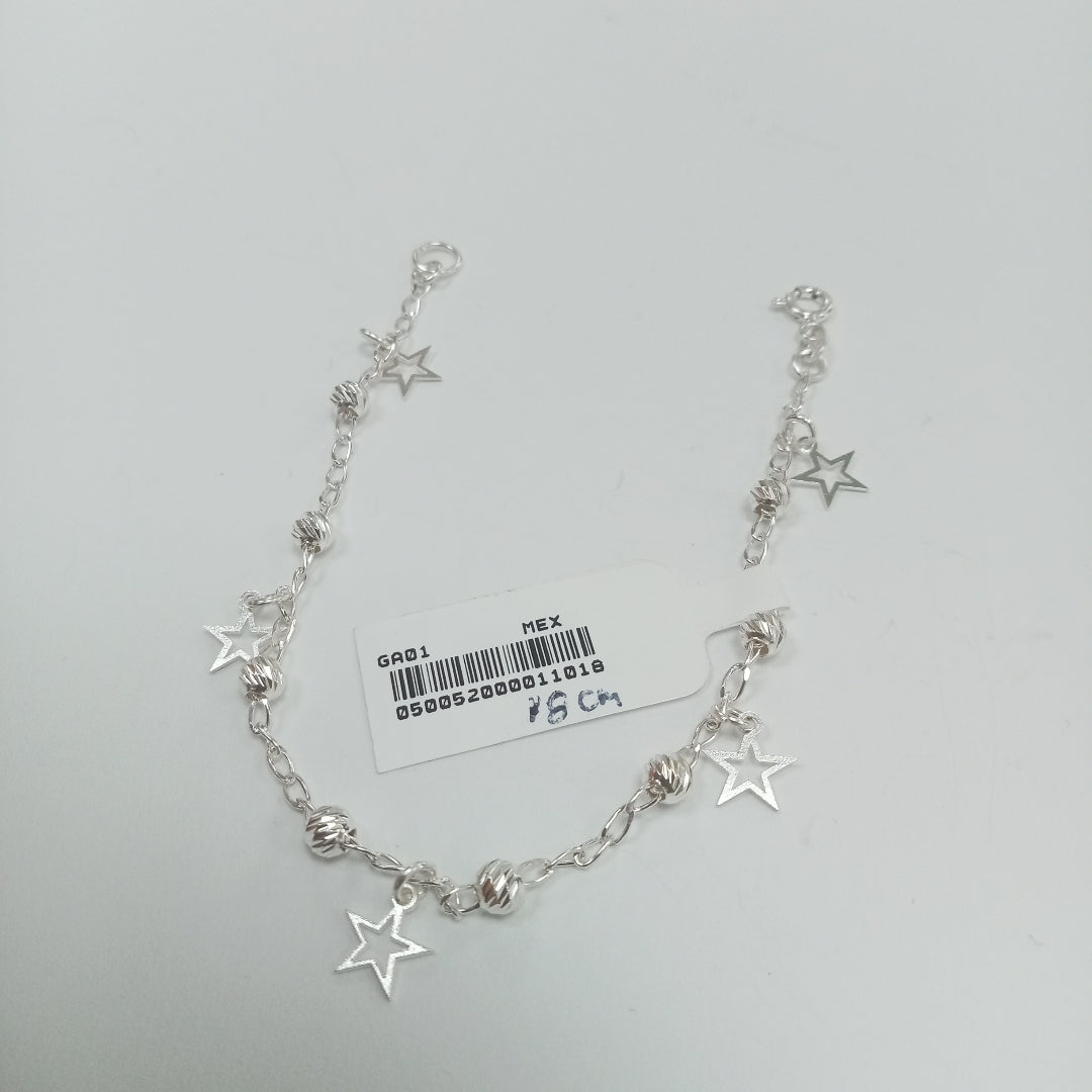PULSERA TEJIDO ESPECIAL PLATA .925 18 CM 2.7 GR (NUEVO)