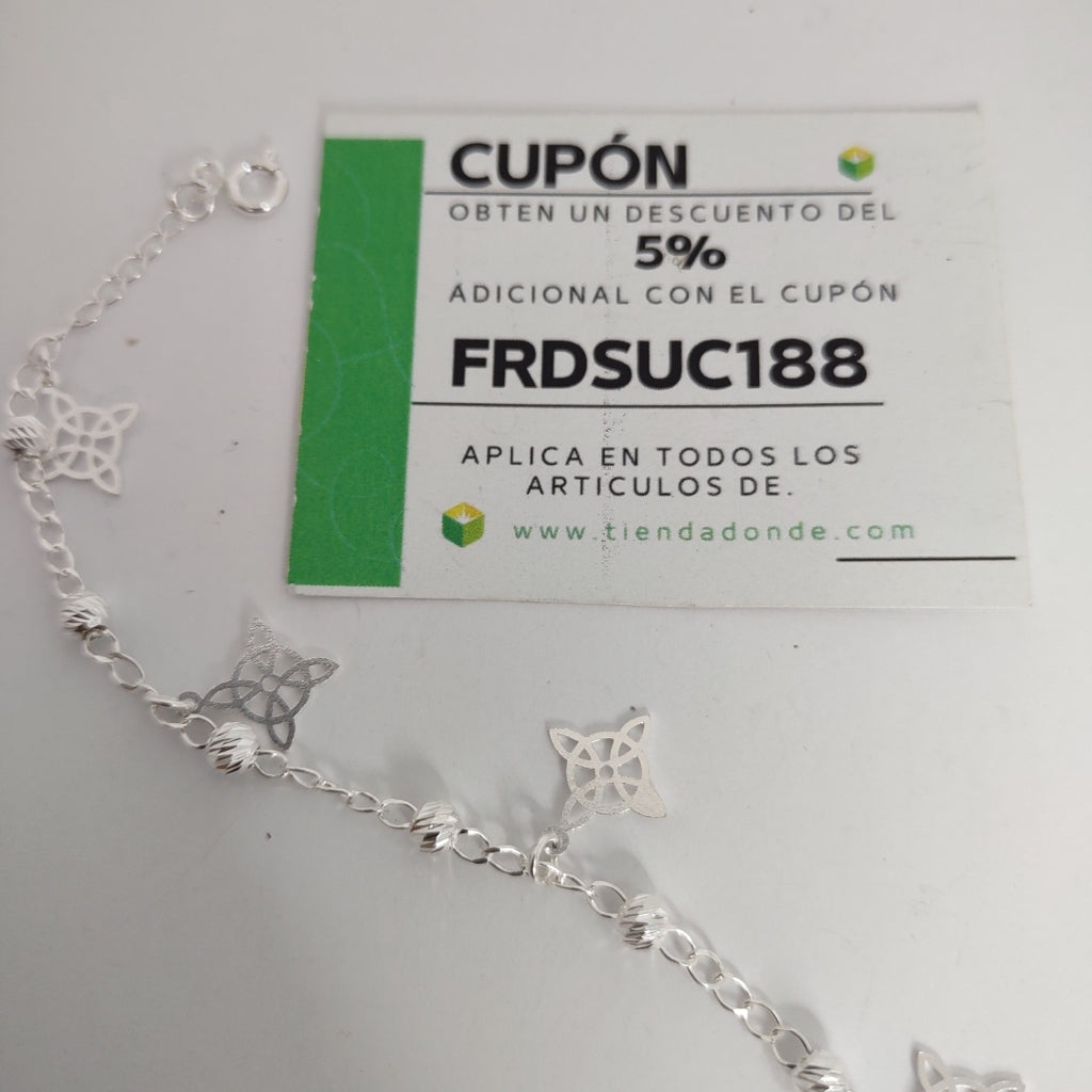 PULSERA TEJIDO ESPECIAL PLATA .925 18 CM 3.1 GR (NUEVO)
