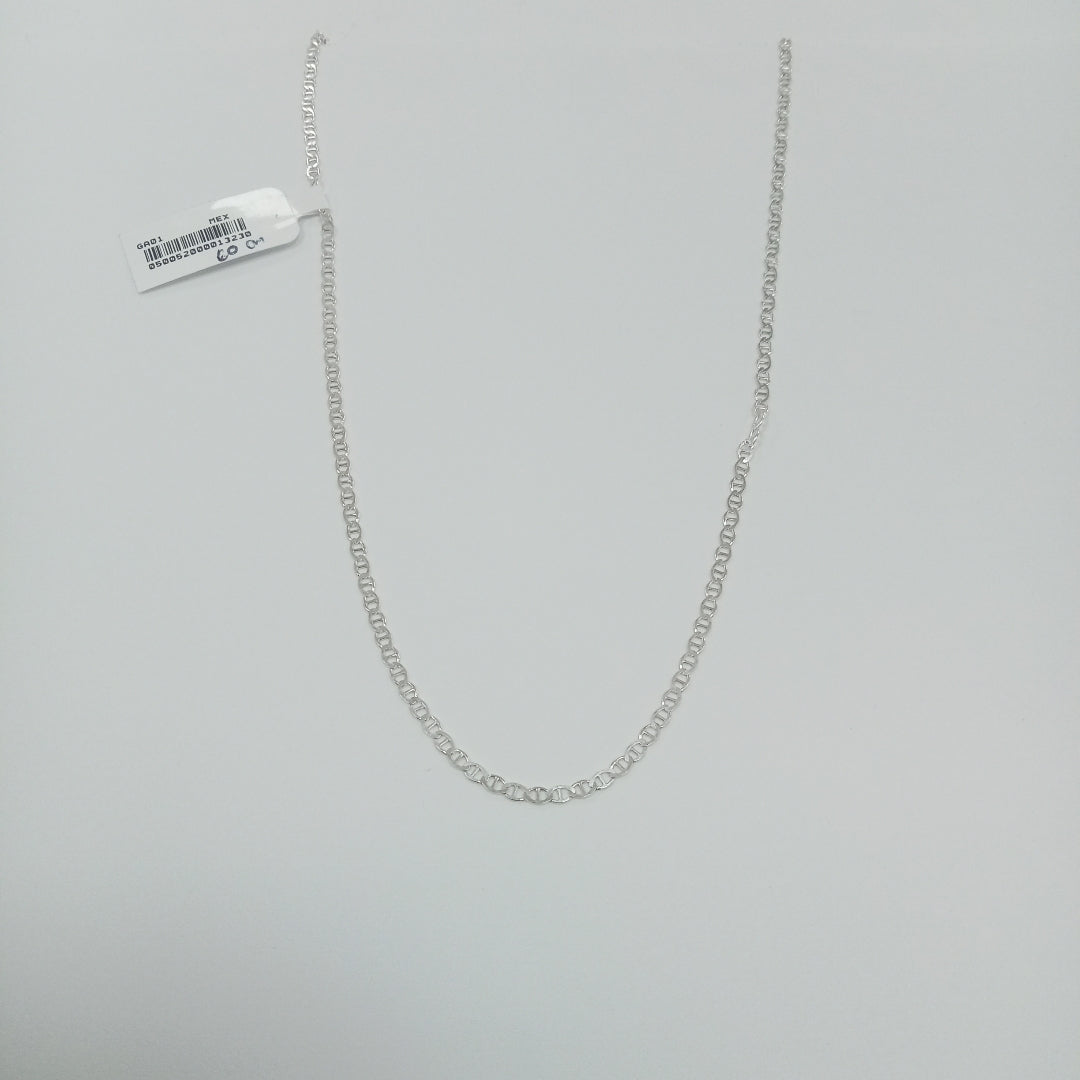 CADENA TEJIDO GUCHI PLATA .925 60 CM 3.8 GR (NUEVO)