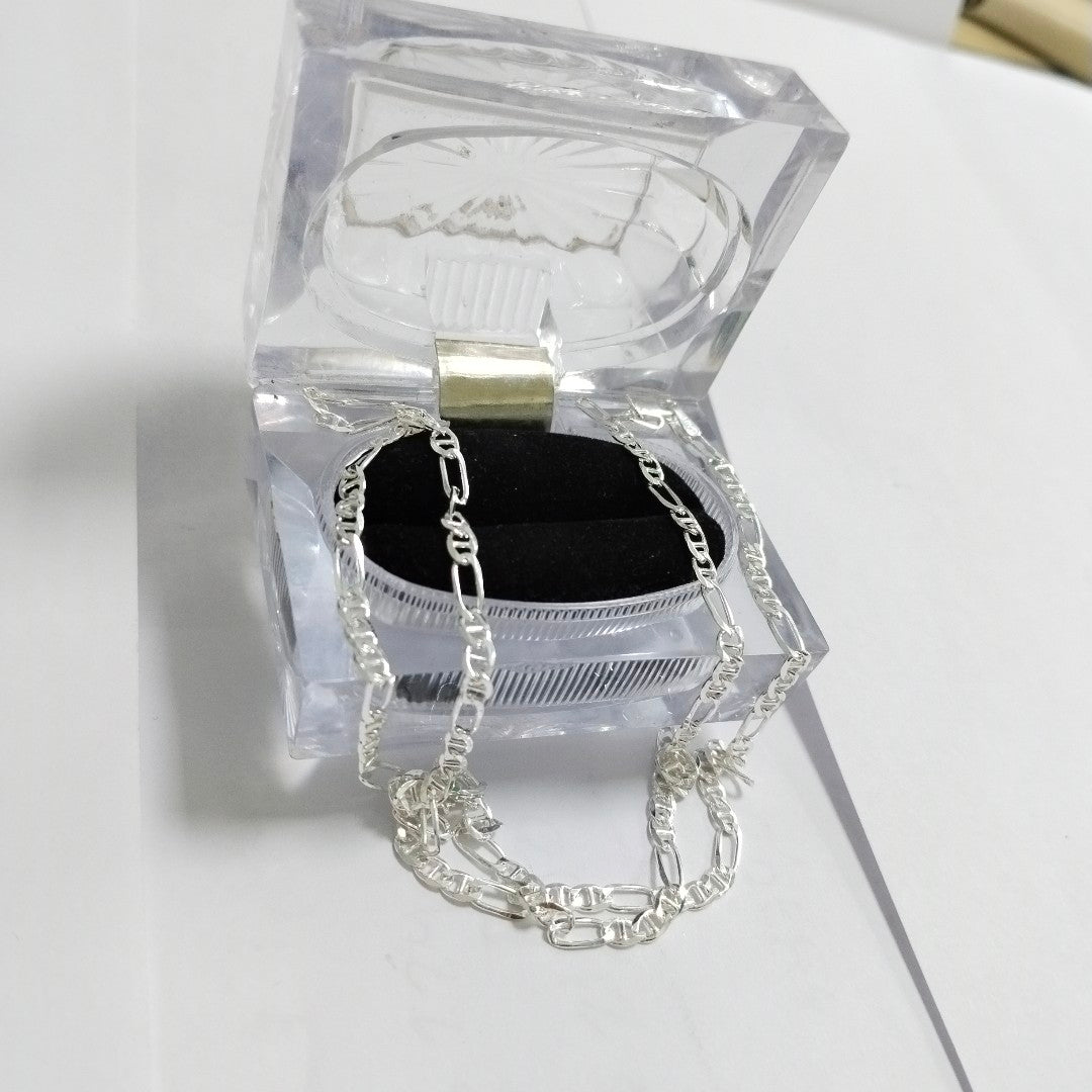 CADENA TEJIDO MARINERO PLATA .925 55 CM 8 GR (NUEVO)