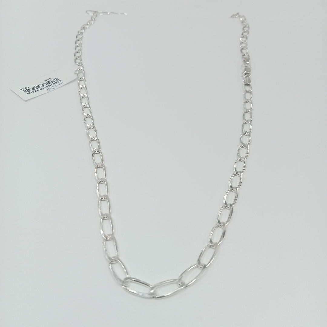 CADENA TEJIDO ESLABONES PLATA .925 55 CM 10 GR (NUEVO)