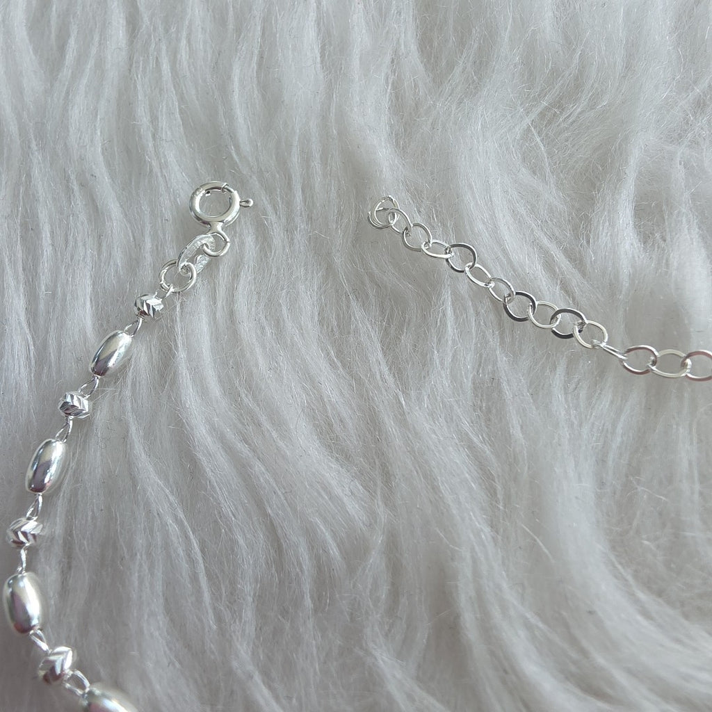 PULSERA TEJIDO INFINITO PLATA .925 18 CM 2.4 GR (NUEVO)