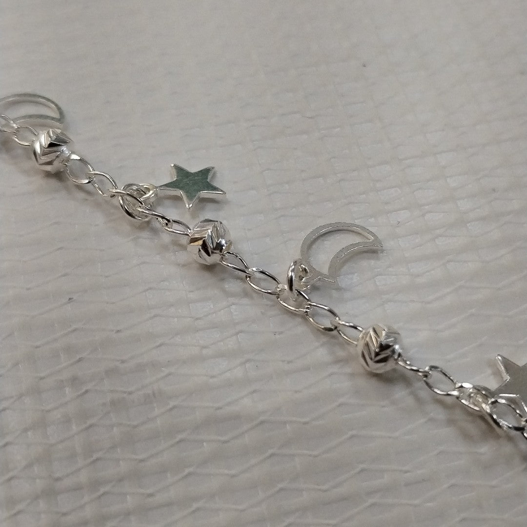 PULSERA TEJIDO TEJIDO ESPECIAL PLATA .925 18 CM 3.1 GR (NUEVO)