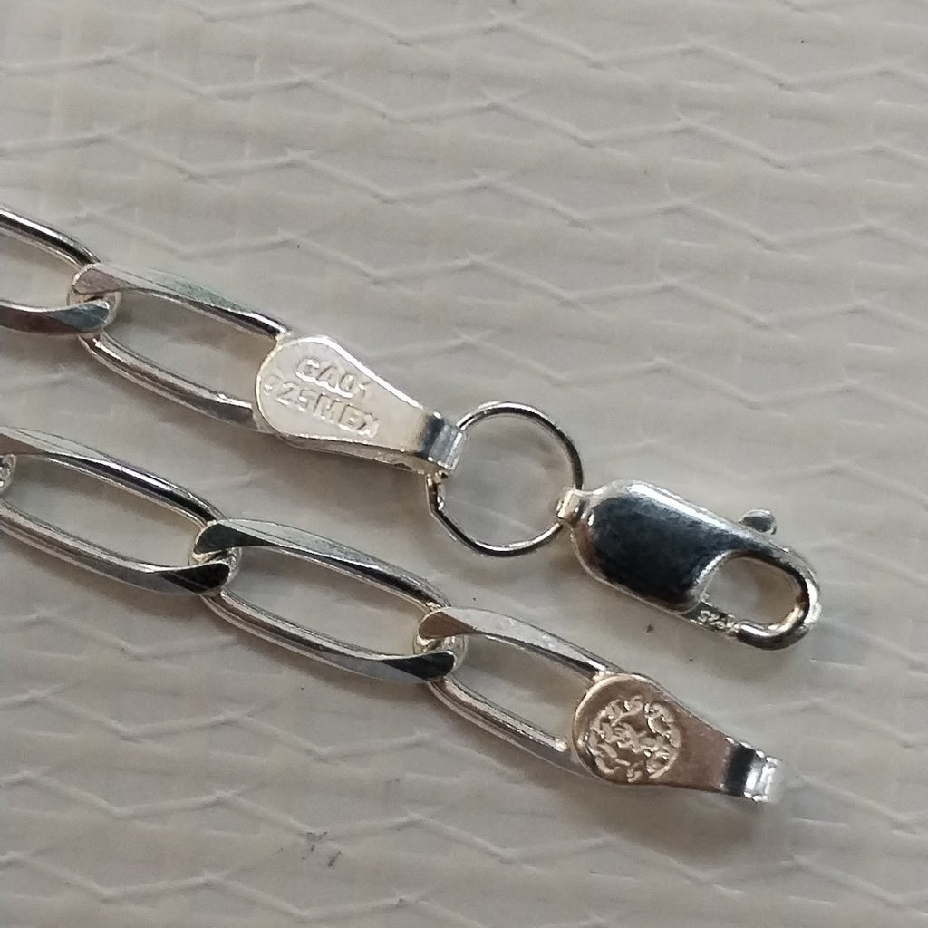 CADENA TEJIDO ESLABONES PLATA .925 55 CM 9.9 GR (NUEVO)
