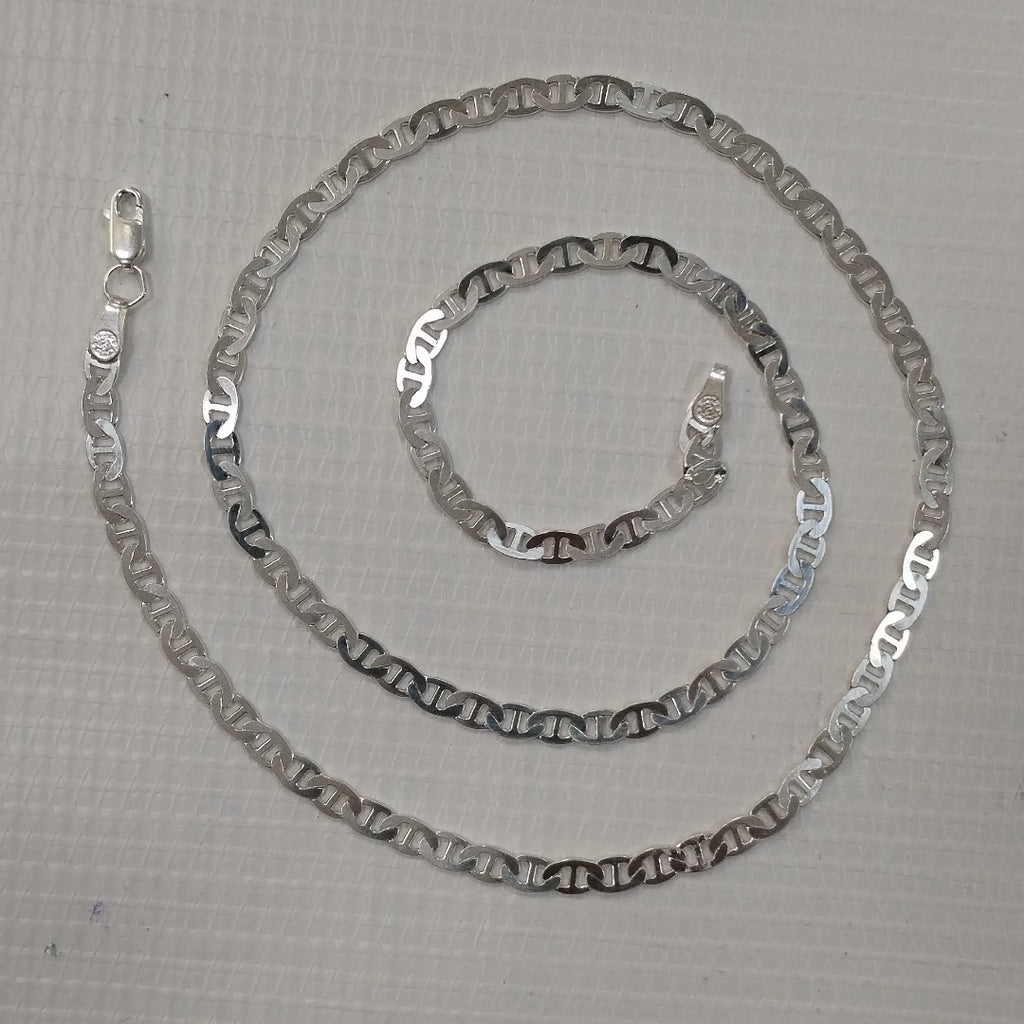 CADENA TEJIDO GUCHI PLATA .925 55 CM 12.5 GR (NUEVO)