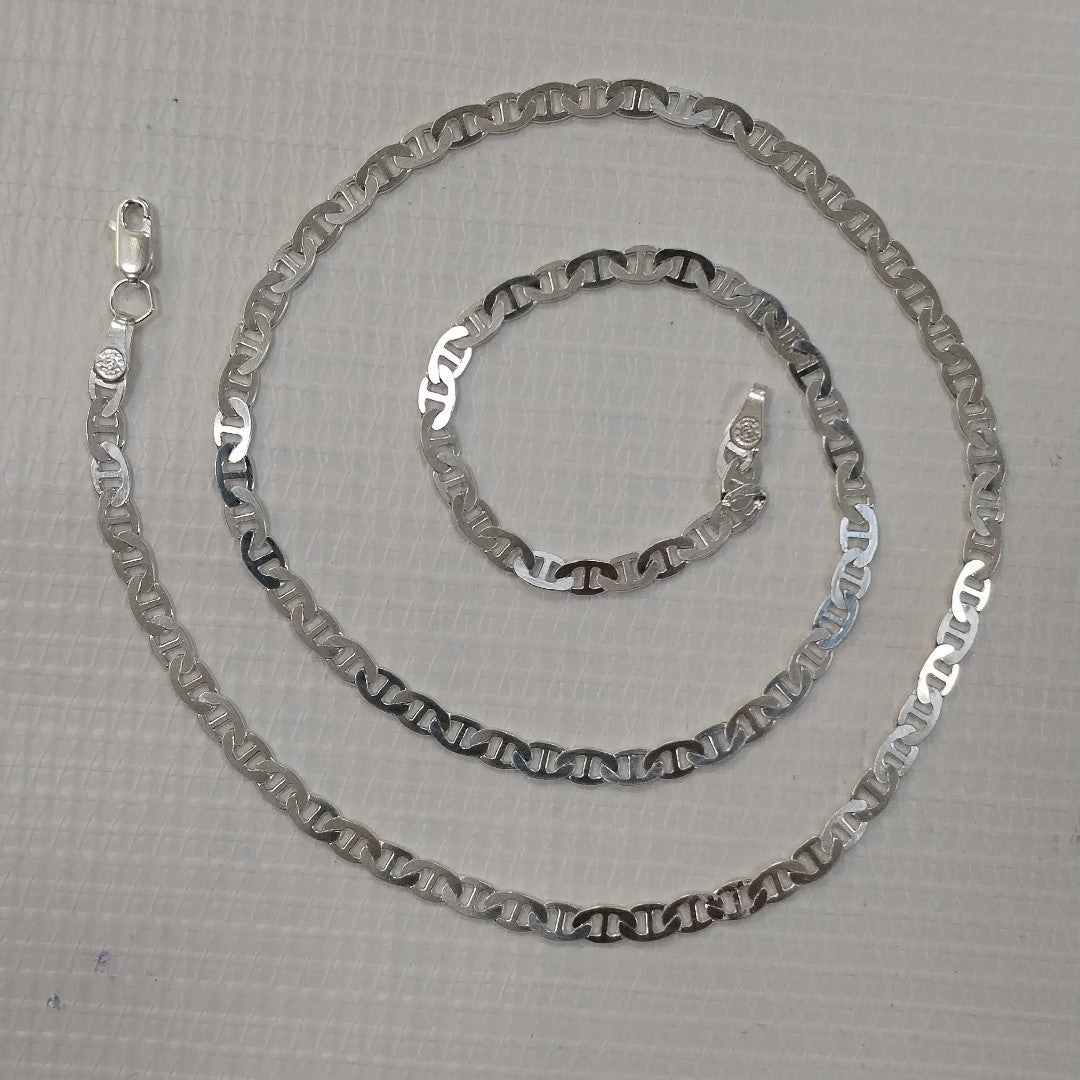 CADENA TEJIDO GUCHI PLATA .925 55 CM 12.5 GR (NUEVO)