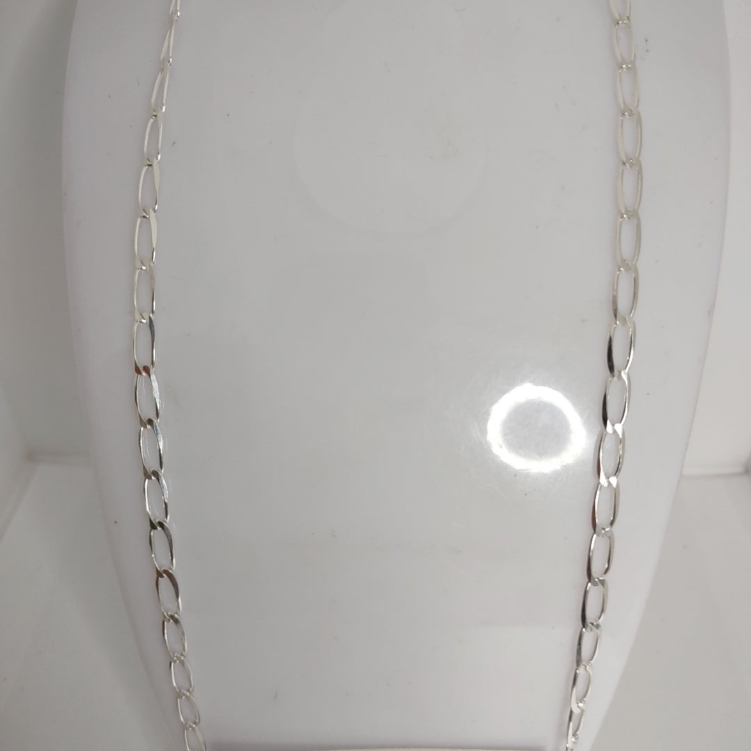 CADENA TEJIDO ESLABONES PLATA .925 60 CM 10.5 GR (NUEVO)