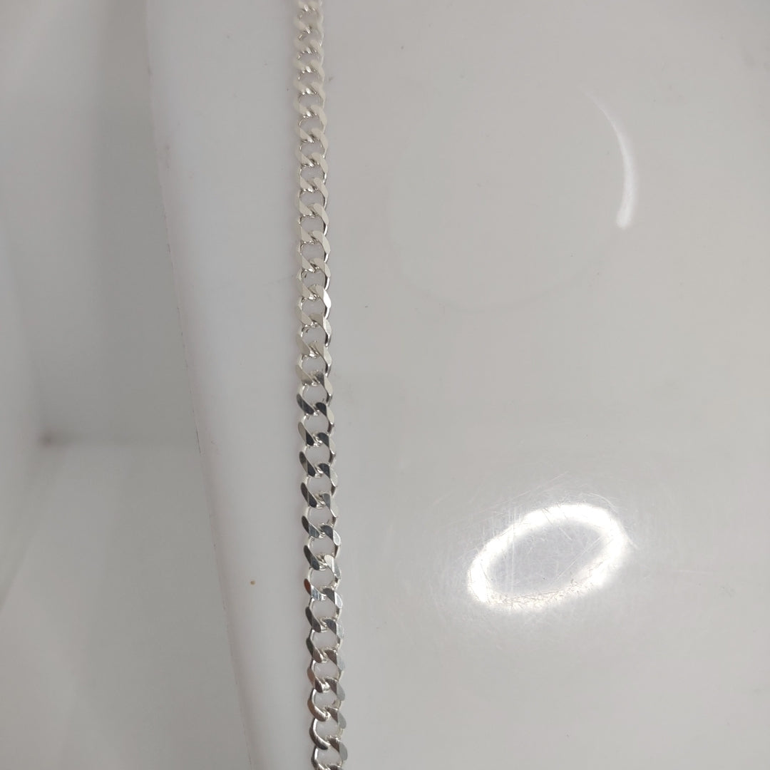 CADENA TEJIDO BARBADO PLATA .925 55 CM 12.6 GR (NUEVO)