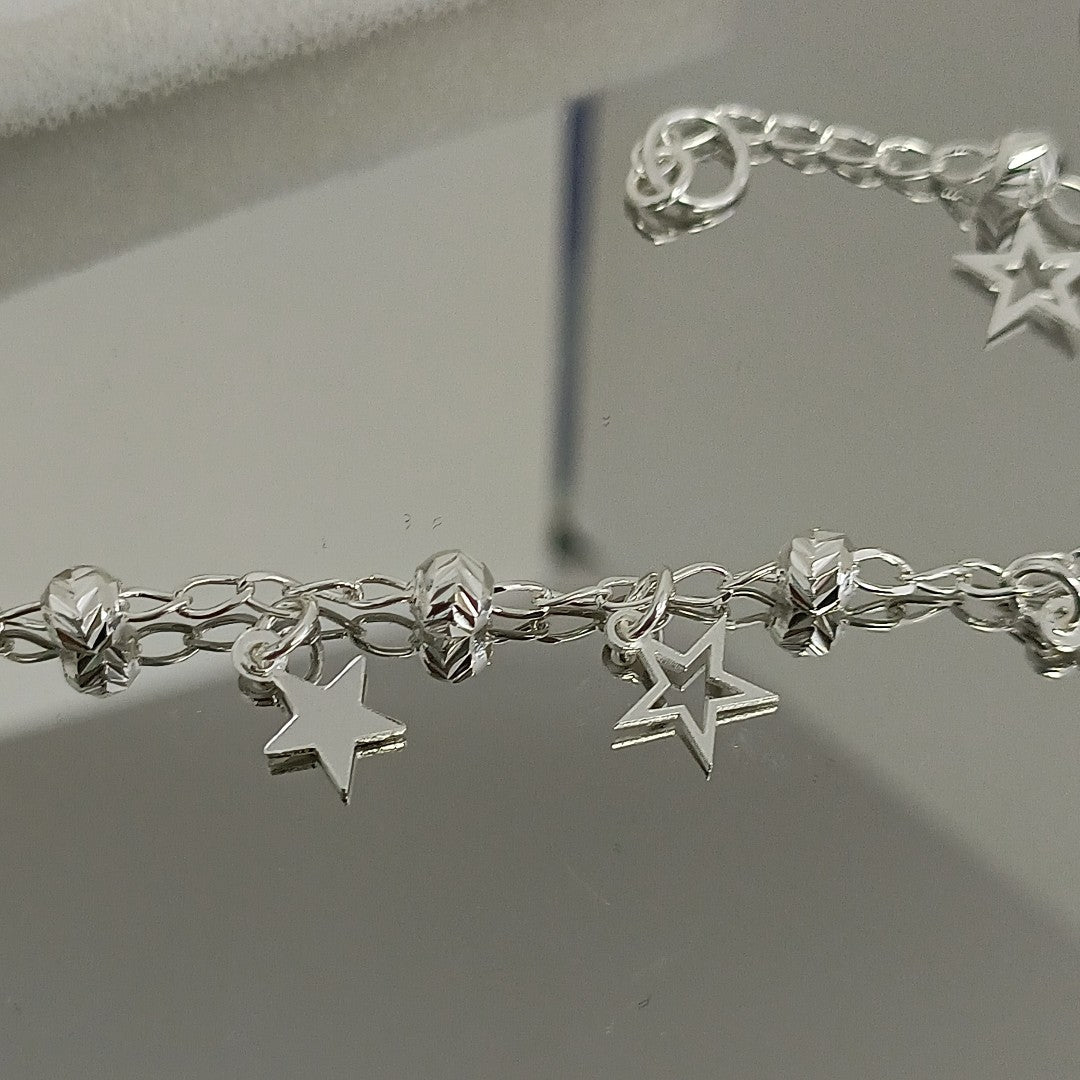 PULSERA TEJIDO ESPECIAL PLATA .925 18 CM 3.1 GR (NUEVO)