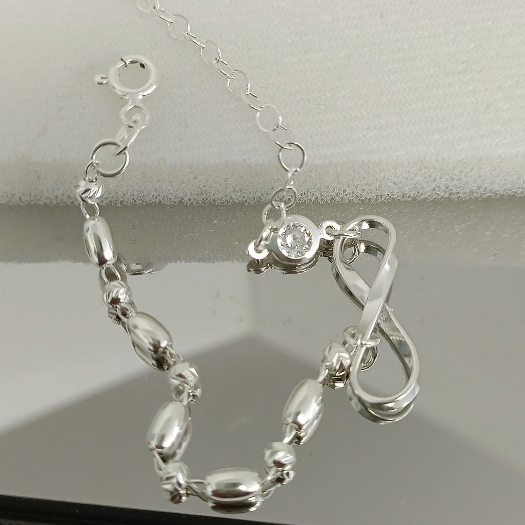 PULSERA TEJIDO ESPECIAL PLATA .925 18 CM 2.6 GR (NUEVO)