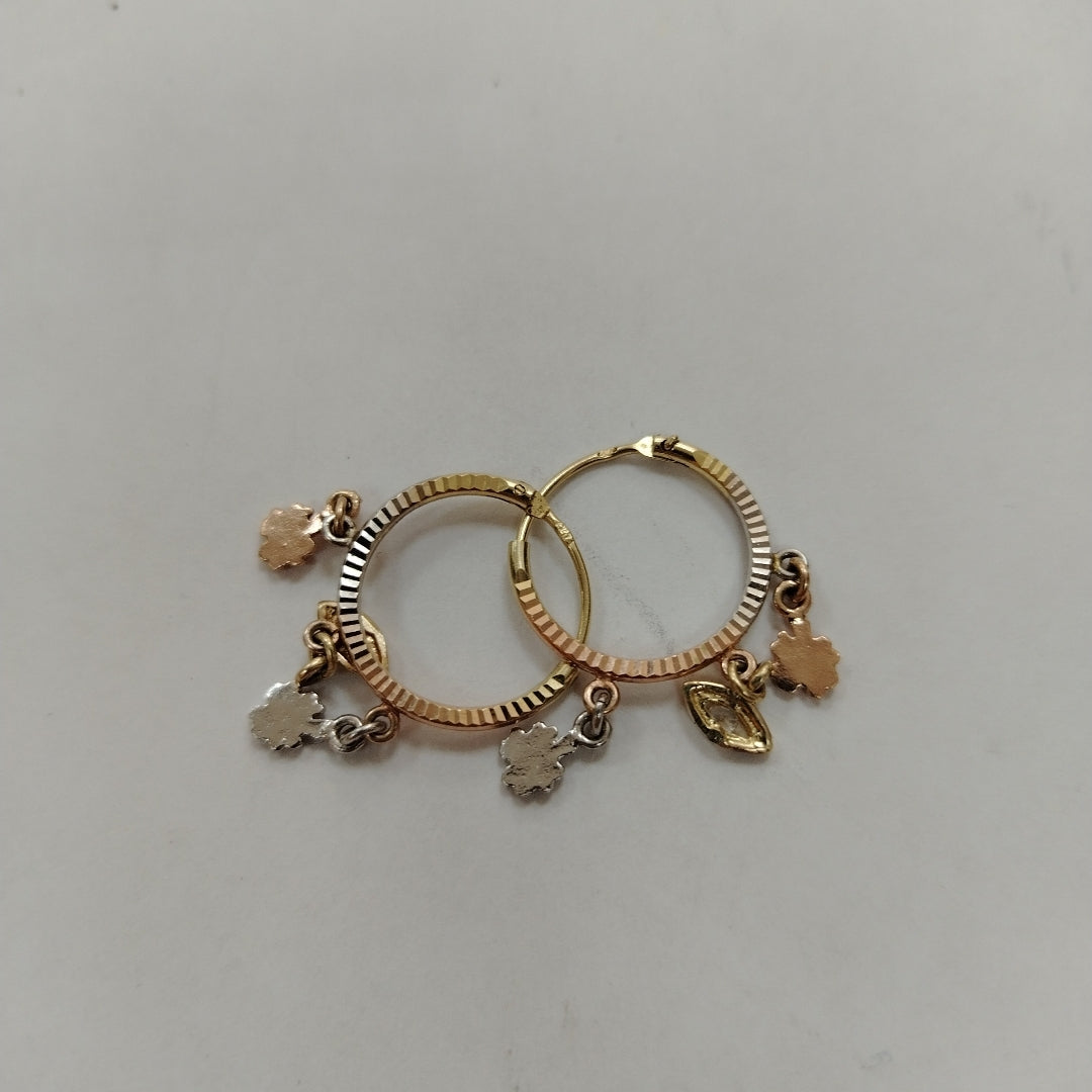 ARRACADAS PAR ORO,ORO COMBINADO 14 K 2,90 GRMS (SEMINUEVO)