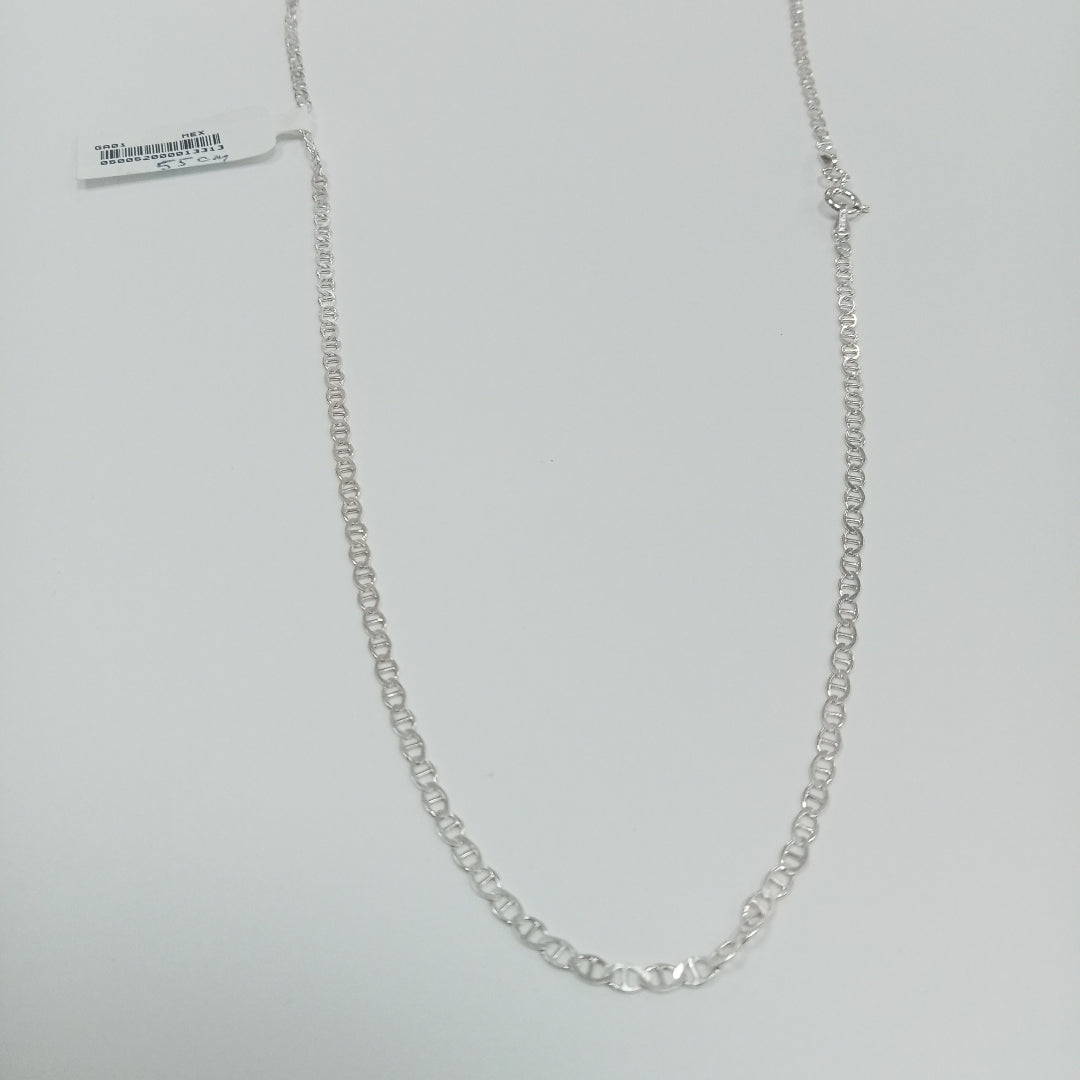 CADENA TEJIDO GUCHI PLATA .925 55 CM 3.5 GR (NUEVO)