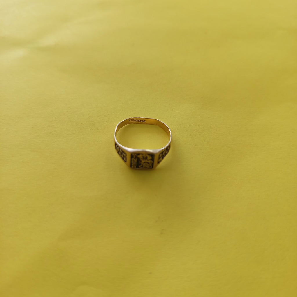 ANILLO DE GRADUACIÓN ORO 10 K 1,50 GRMS (SEMINUEVO)