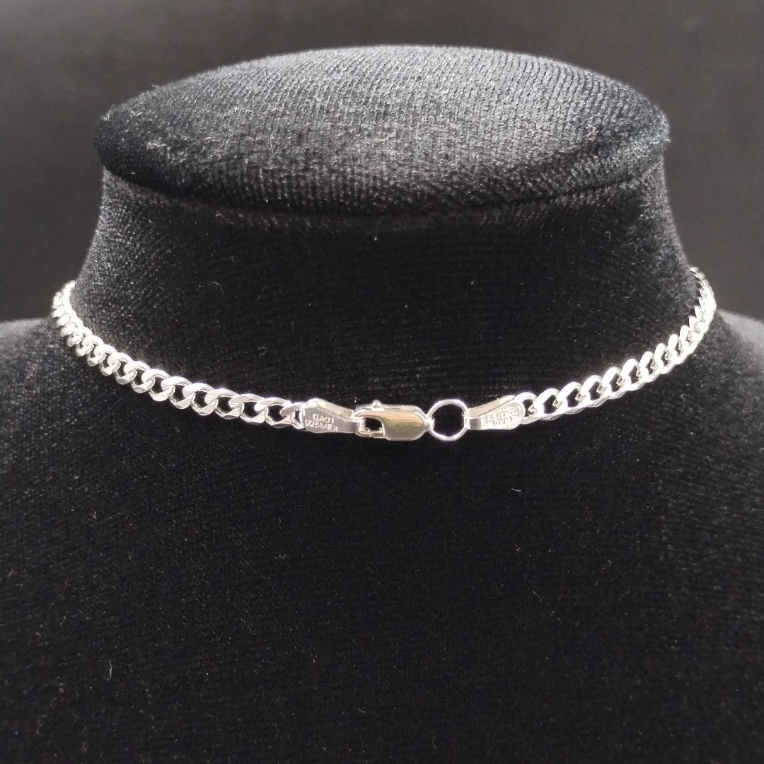 CADENA TEJIDO BARBADO PLATA .925 55 CM 11.8 GR (NUEVO)