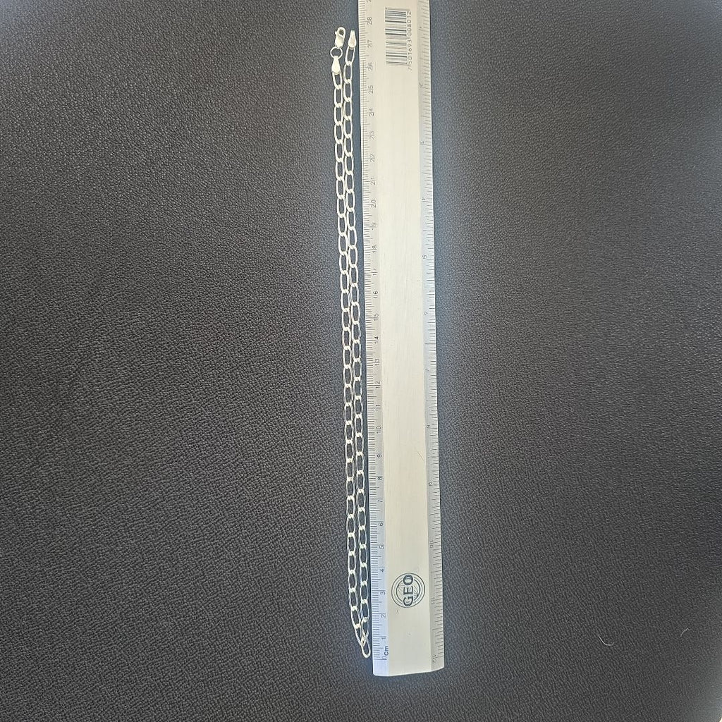CADENA TEJIDO ESLABONES PLATA .925 55 CM 9.7 GR (NUEVO)