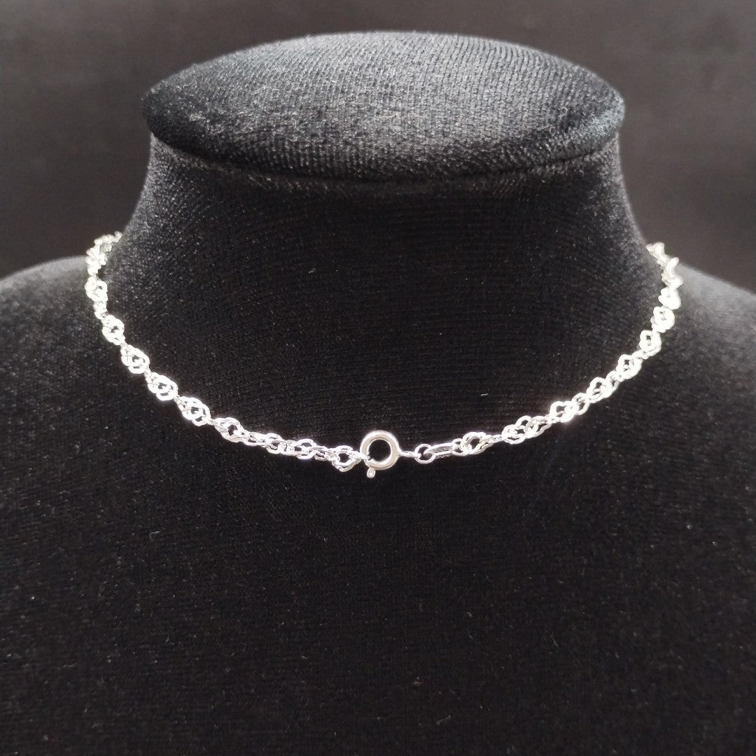CADENA TEJIDO MEDIO TORZAL PLATA .925 55 CM 5.5 GR (NUEVO)