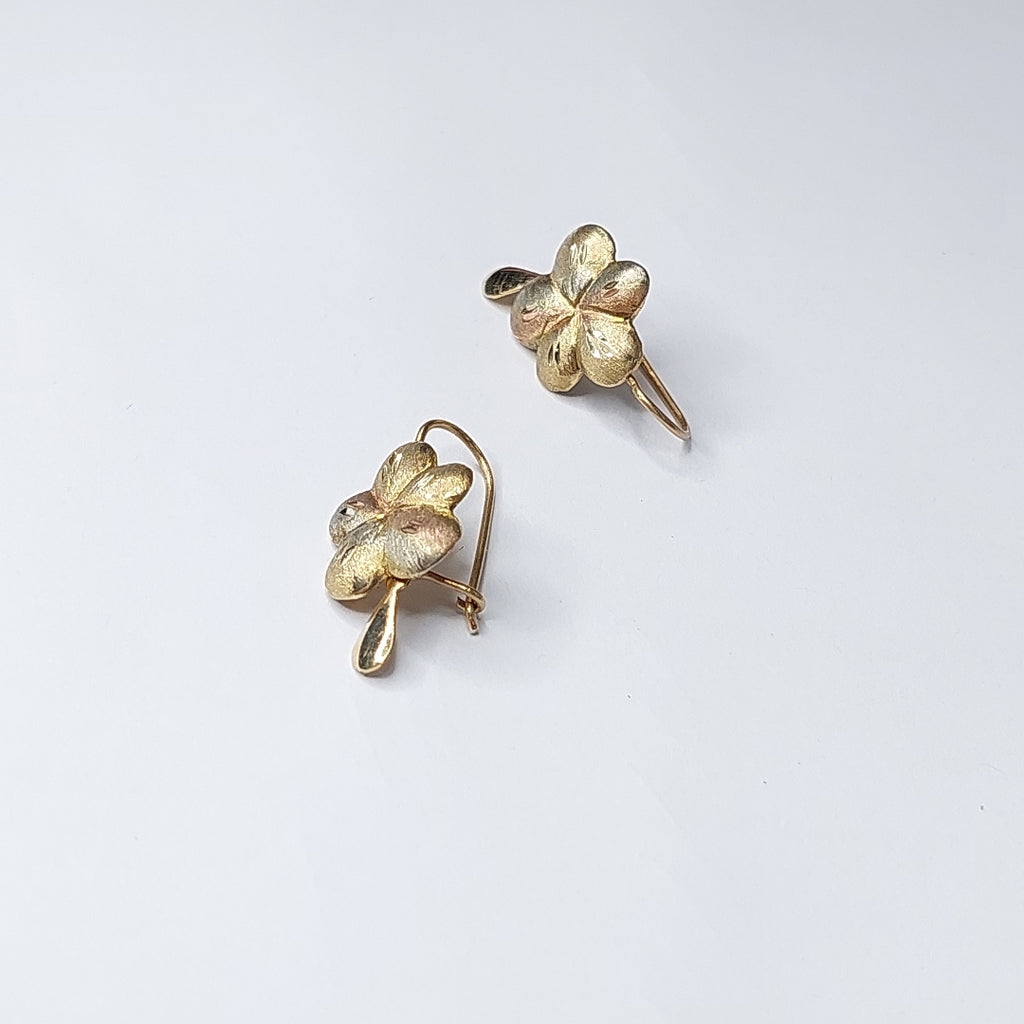 ARETES PAR ORO, ORO COMBINADO 10 K 2 GRMS (SEMINUEVO)