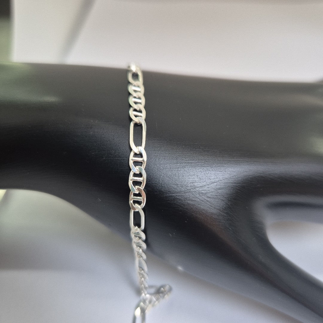 PULSERA TEJIDO 3X1 PLATA .925 16 CM 2.9 GR (NUEVO)