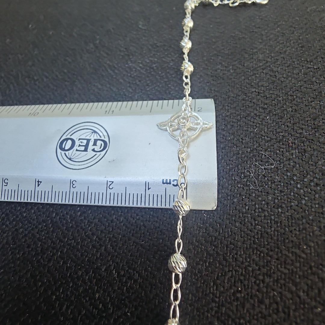 PULSERA TEJIDO ESPECIAL PLATA .925 18 CM 2.8 GR (NUEVO)