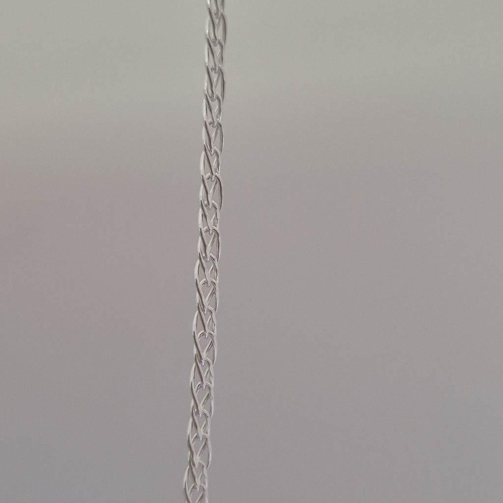 CADENA TEJIDO ESLABONES PLATA .925 55 CM 3.8 GR (NUEVO)