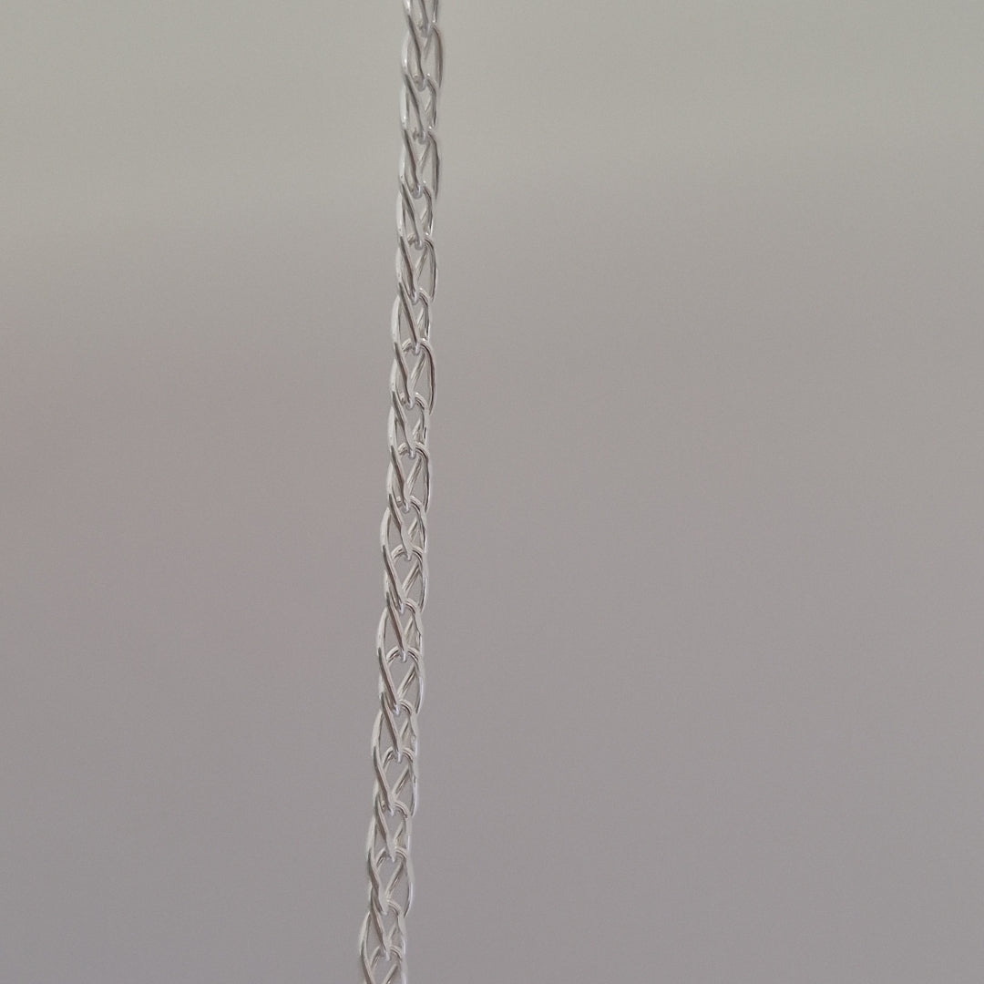 CADENA TEJIDO ESLABONES PLATA .925 55 CM 3.8 GR (NUEVO)