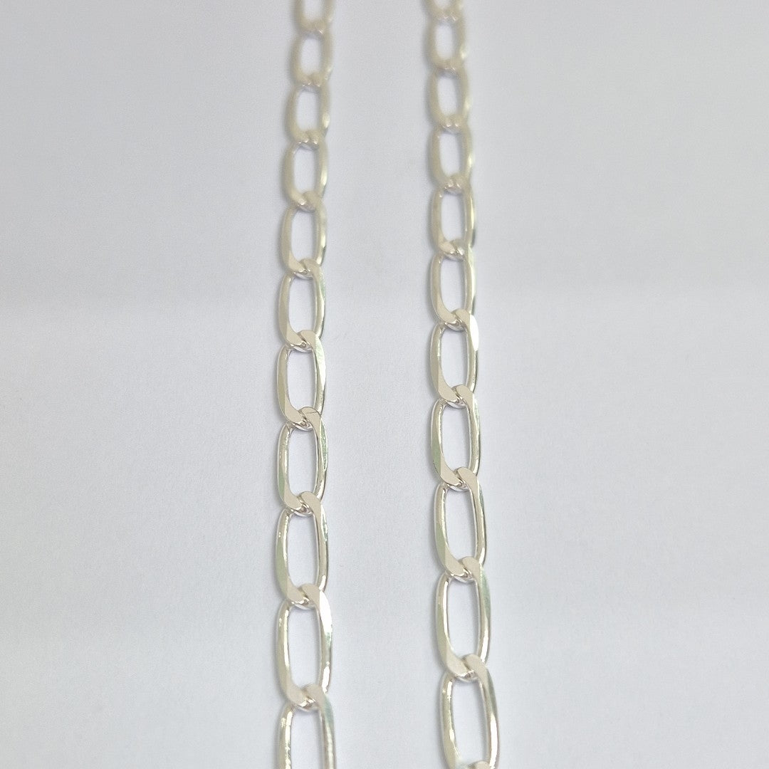 CADENA TEJIDO ESLABONES PLATA .925 55 CM 10.4 GR (NUEVO)