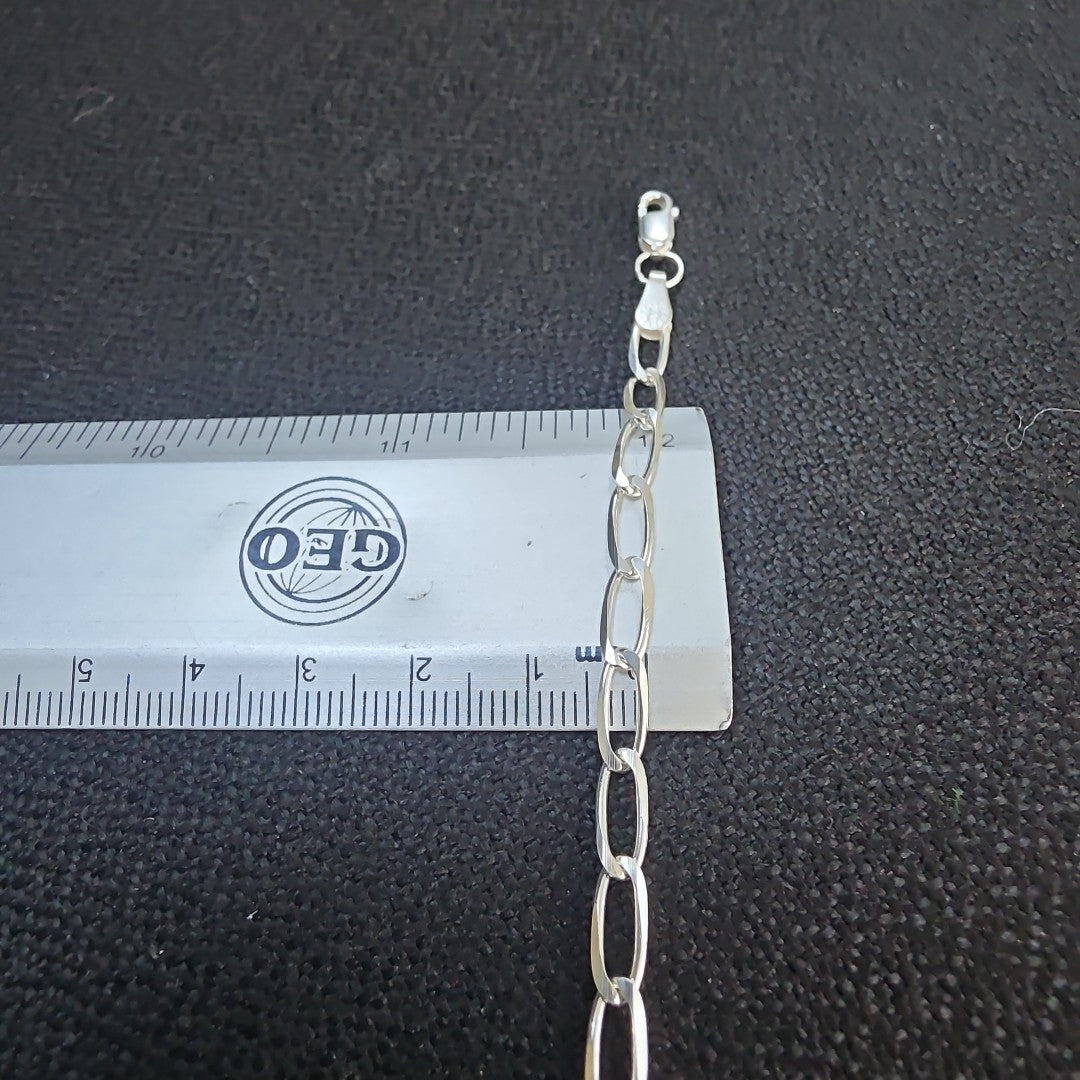 CADENA TEJIDO ESLABONES PLATA .925 60 CM 10.7 GR (NUEVO)