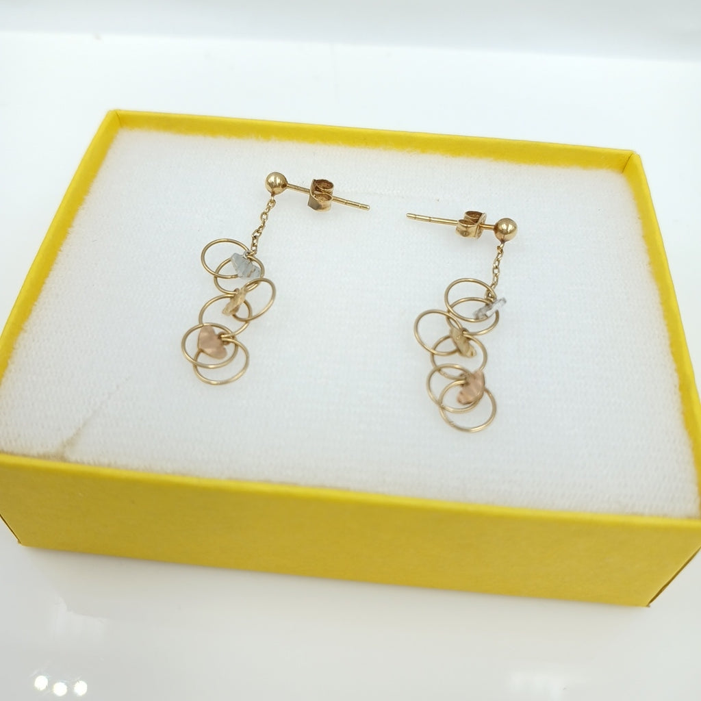 BROQUELES PAR ORO 14 K 1,60 GRMS (SEMINUEVO)