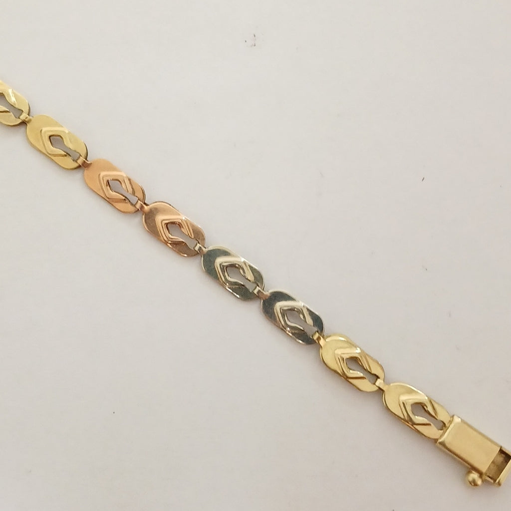 PULSERA ORO, ORO COMBINADO 14 K 5.3 GRMS (SEMINUEVO)