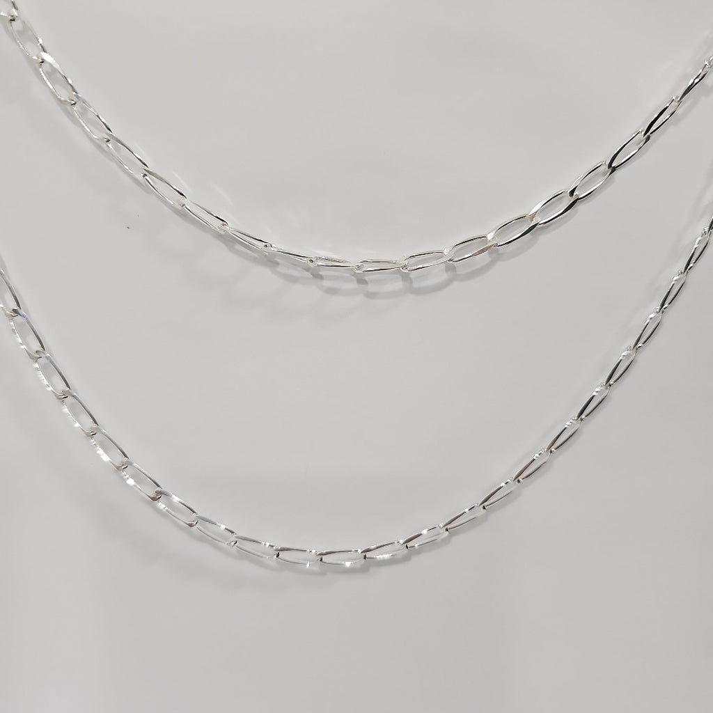 CADENA TEJIDO ESLABONES PLATA .925 55 CM 9.9 GR (NUEVO)