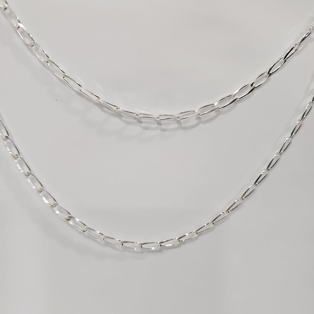 CADENA TEJIDO ESLABONES PLATA .925 55 CM 9.9 GR (NUEVO)
