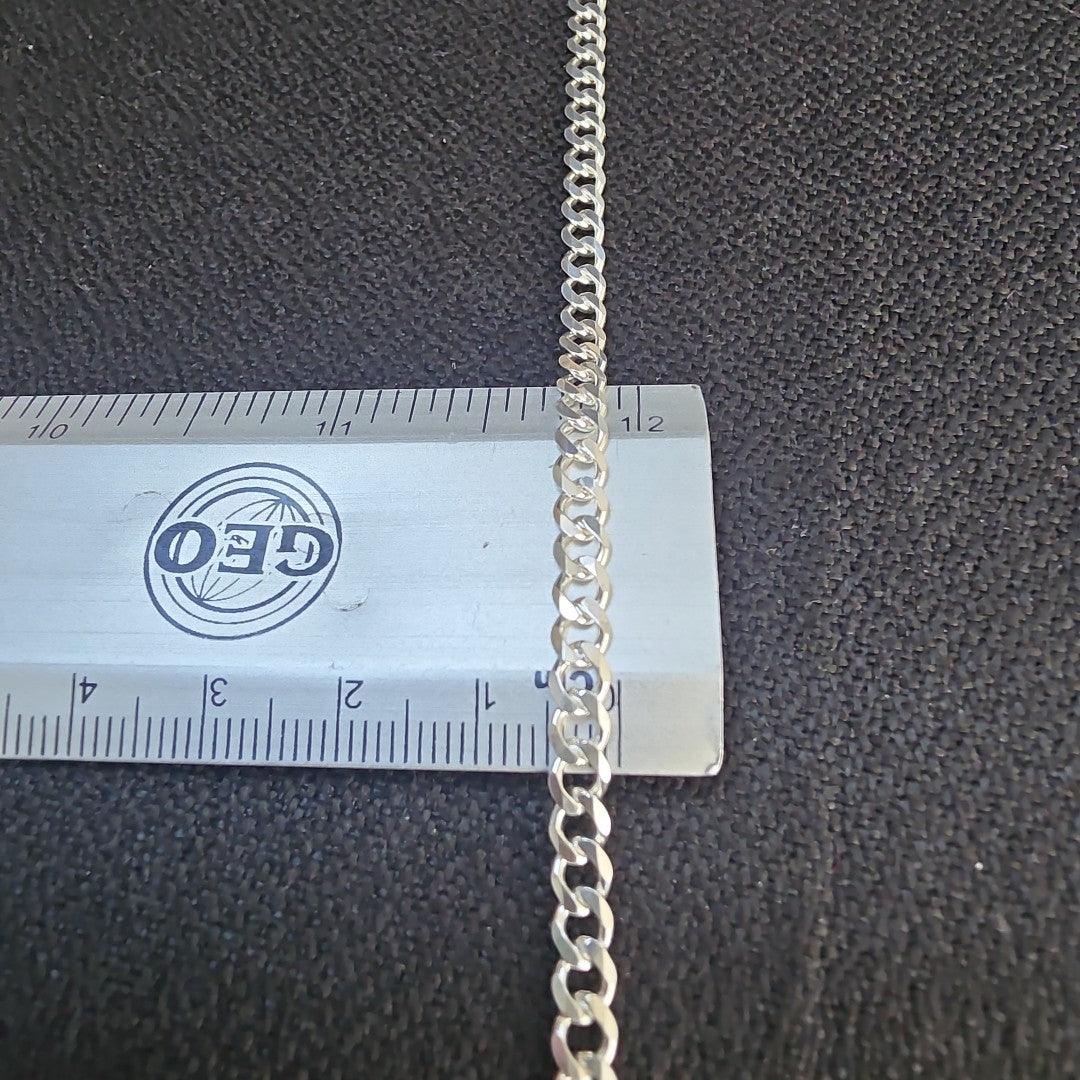 CADENA TEJIDO BARBADO PLATA .925 60 CM 13.7 GR (NUEVO)
