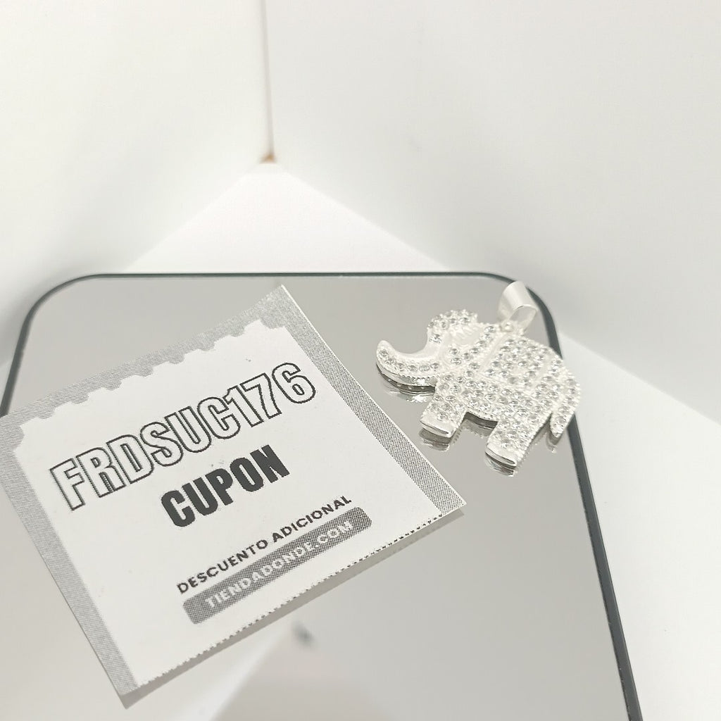 DIJE ELEFANTE C/CIRCONIAS PLATA .925 5.3 GR (NUEVO)